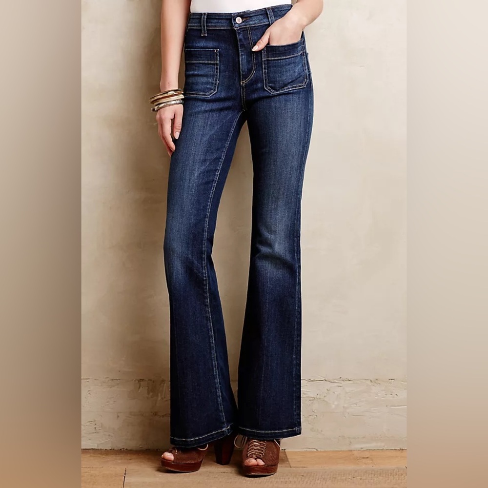 Anthropologie Dark Blue Flare Jeans